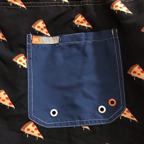 Ambsn California Pizza Swim Trunks Board Shorts - Picture 5 of 9